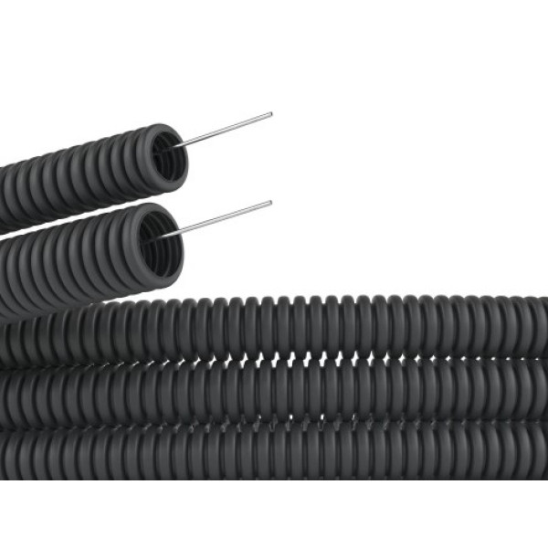 Труба гофрована ПВХ 11/16 100м.Арт.006709