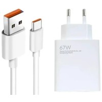 Мережевий зарядний пристрій Xiaomi Mi+кабель Type-C USB Білий Арт.40662