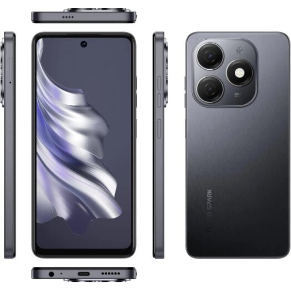 Смартфон Tecno KJ5n Spark 20 8/256Gb Gravity Black Арт.4894947011597