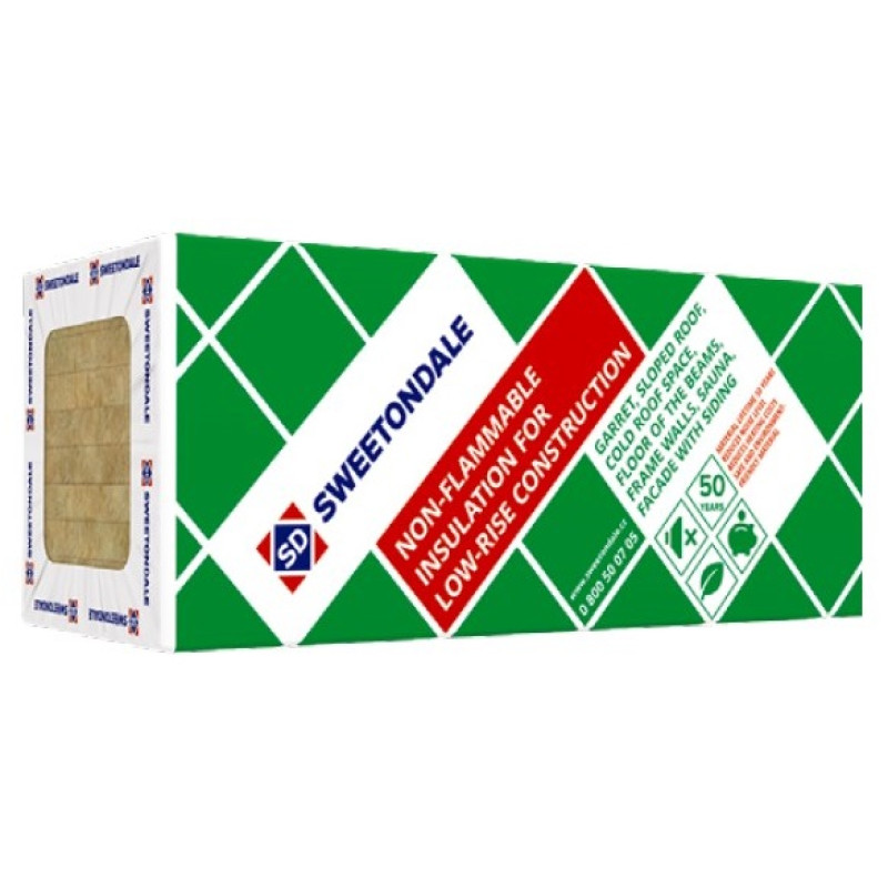 Вата 100 Плита 100х1200х600 2,88м.кв SWEETONDALE/SHTOCK Арт.004017