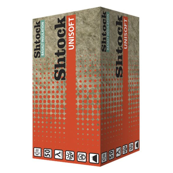 Вата Базальтовая 50 Плита 50х600х1000 30кг/м3 5,76м.кв SHTOCK Арт.003778