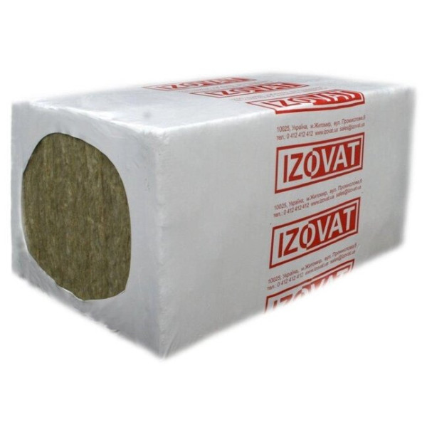 Вата 50 Плита 50х600х1000 30кг/м3 6,0м.кв NOVO TERM/Izovat Арт.211021