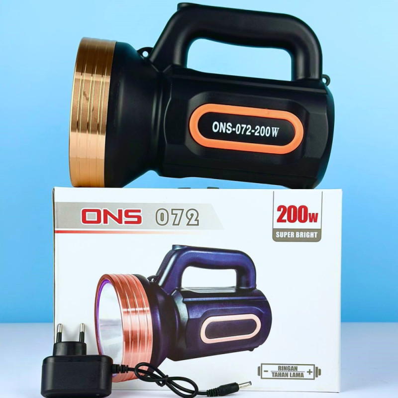 Ліхтар ONS-072 Super Bright 200W 21x12.5cm Вбудований акумулятор Арт.36750