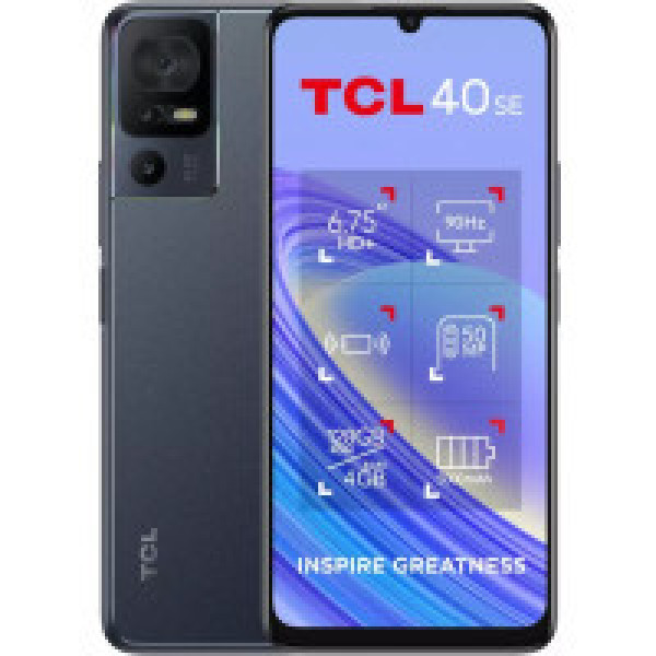 Смартфон TCL 40 SE (T610K2) 6/256GB Dark Grey Арт.T610K2-2ALCPB12