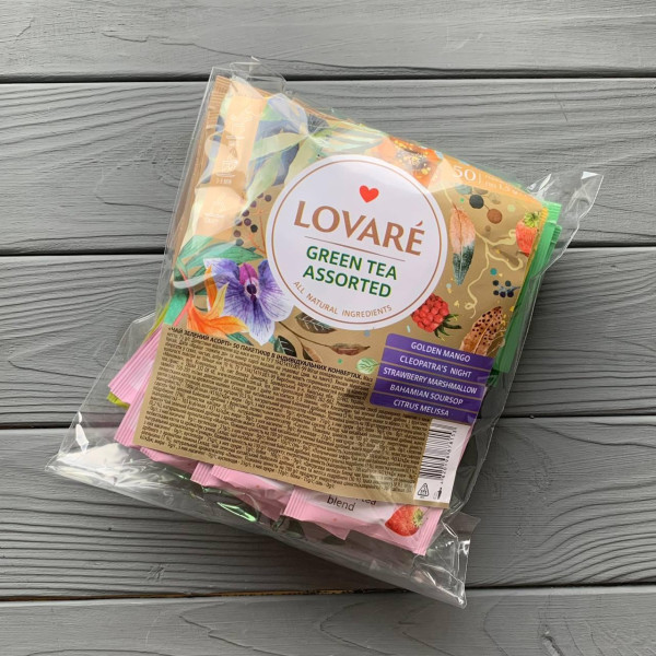 Чай Lovare Зелений чай асорті 50*1,5г
