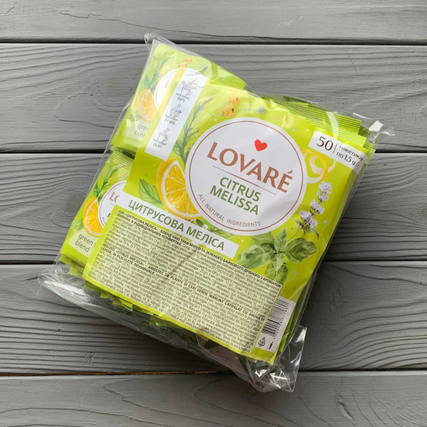 Чай Lovare "Цитрусова меліса  50*1,5г
