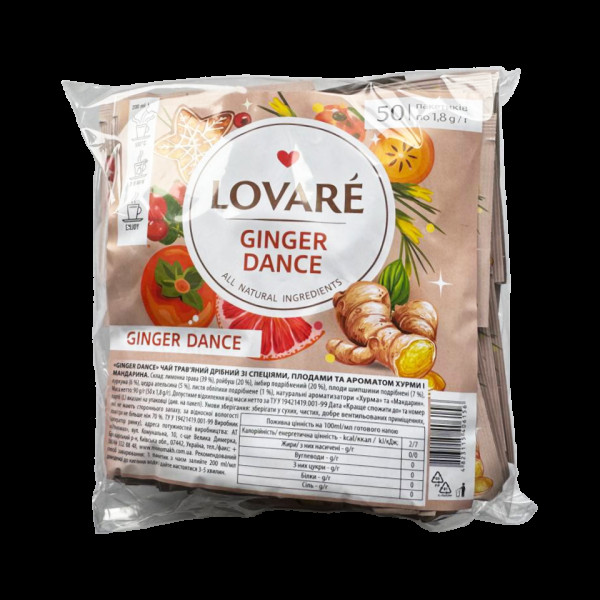 Чай Lovare "Ginger dance" 50*1.8г(ЛЧ20)