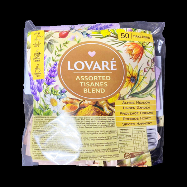 Чай Lovare "Асорті бленди трав'яного чаю" 50*2 (9уп в ящ)(ЛЧ22)