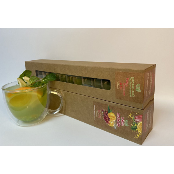 Чай порційний "Ревінь - апельсин" 15 шт в тубусі