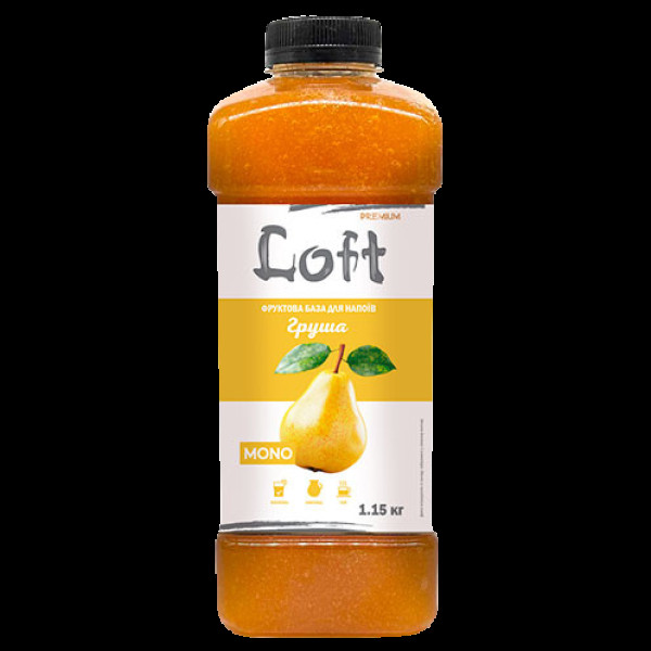 Фруктова база для напоїв Loft Груша пляшка 1,1л(FBL1)