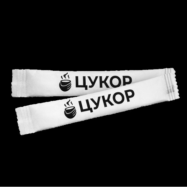 Цукор в стіках БРЕНД Чорно-білий "Цукор" 200шт/уп 4гр (0.8кг) 15/20уп. коробка(АТ3)