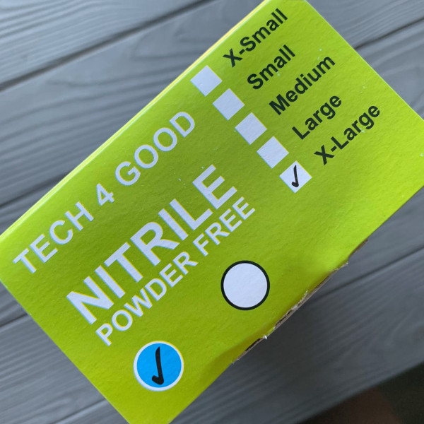 Перчатки нітрилові Tech4Good сині розмір XL (100шт/уп)