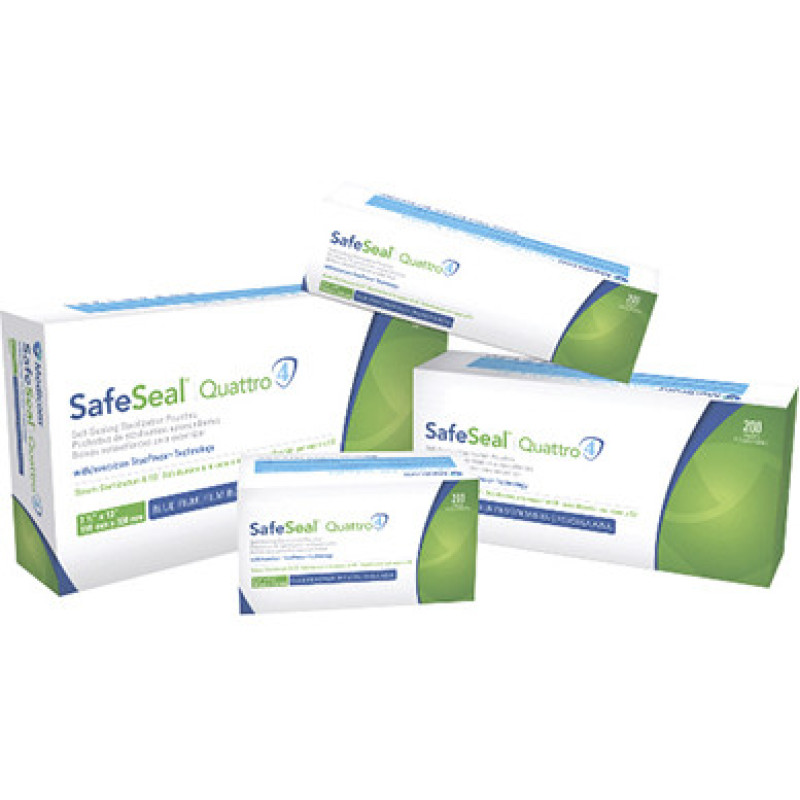 Пакети стерилізаційні SafeSeal Quattro 133 x 254 мм