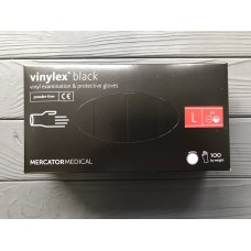 Рукавички вінілові "Vinylex black" чорні L 100 шт