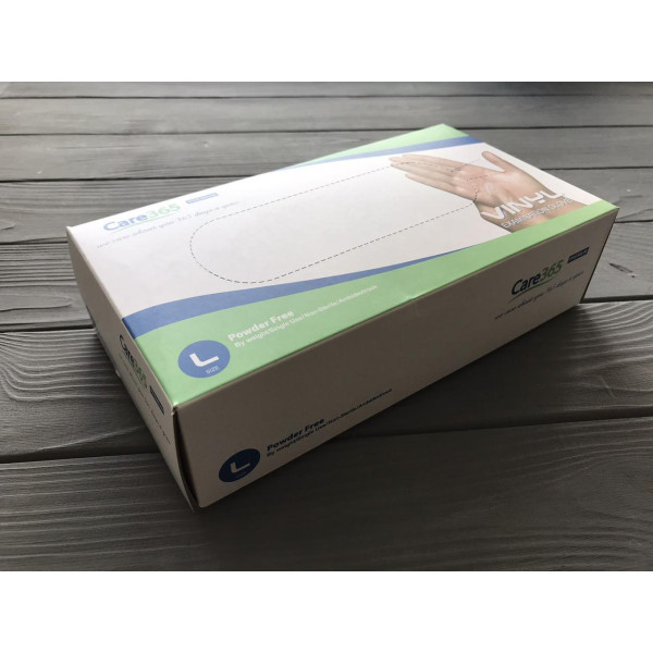 Рукавички вінілові L 100 шт