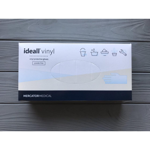 Рукавички вінілові Ideall 100 шт М