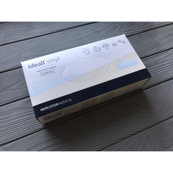 Рукавички вінілові Ideall 100 шт М