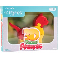 Игрушка развивающиая 3D пазлы Животные 39356, 3 вида