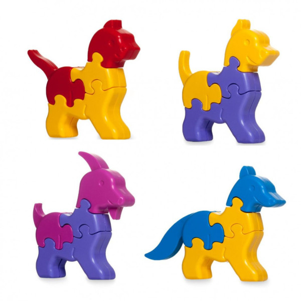 Іграшка розвиваюча 3D пазли - Тварини 39355T, 4 іграшки в наборі