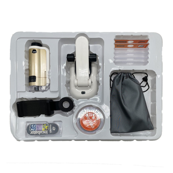 Дитячий мікроскоп SD662(Gold) золотистий, в коробці, світло, аксесуари (SD662(Gold))