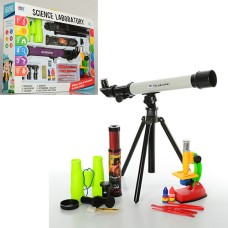 Игровой набор с телескопом и микроскопом 7004A в комплекте с биноклем