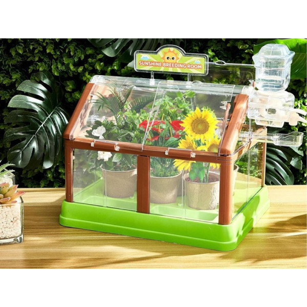 Набір для вирощування рослин "Міні Теплиця" MBL-313 насіння, ґрунт, система поливу (MBL-313)