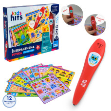 Інтерактивна ручка "Перші знання" KH60/001, 6 учбових тем 12 двосторонніх карток  (KH60/001)