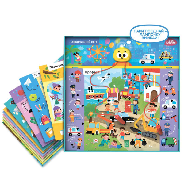 Електронна логічна гра "Вікторина навколишній світ" Kiddi Smart 157-A-0022-UA, зі світлом і звуком (157-A-0022-UA)