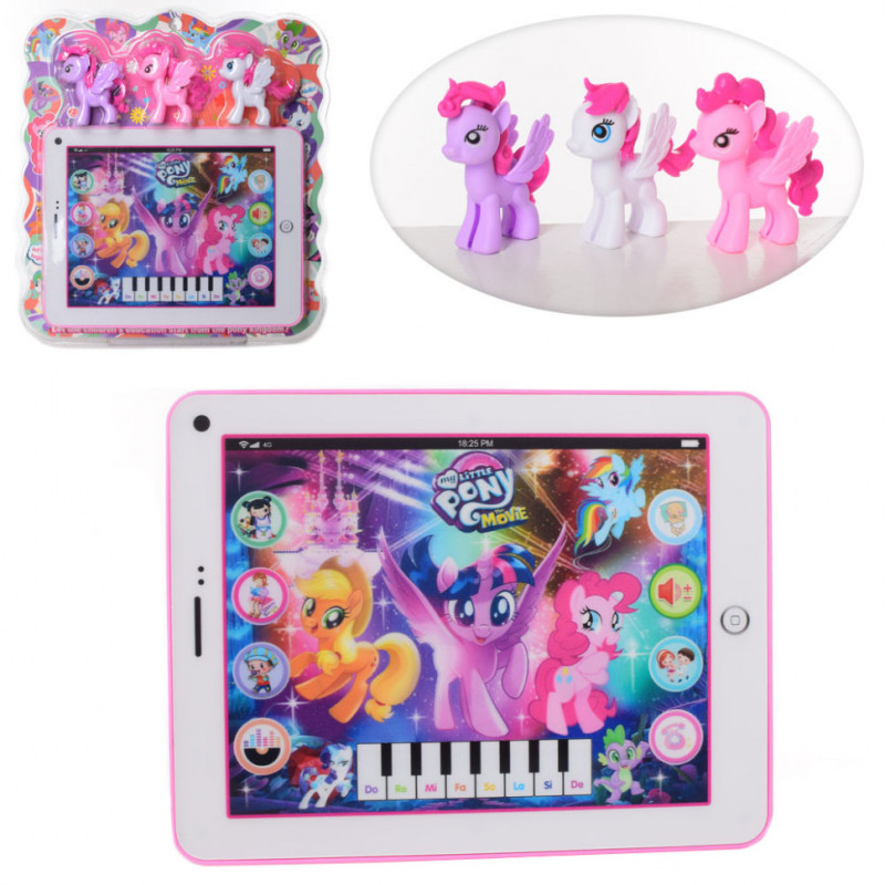 Детский развивающий планшет Little Pony 679  с фигурками пони в наборе