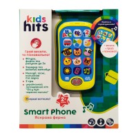 Детский музыкальный телефон "Kids Hits" Bambi KH03-003 на украинском языке