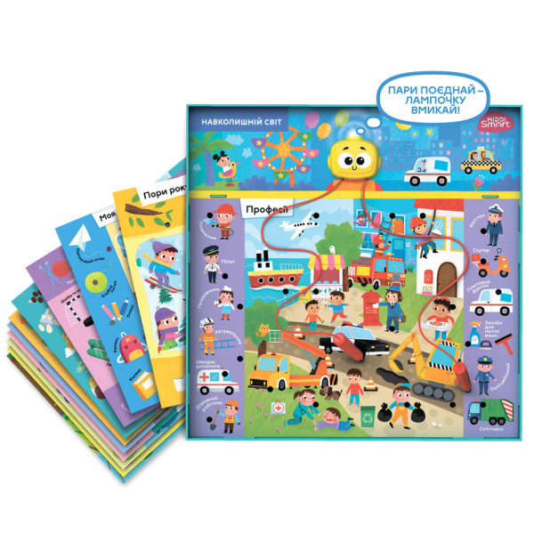 Електронна логічна гра Вікторина Навколишній світ Kiddi Smart 157-A-002-UA зі світлом та звуком (157-A-002-UA)