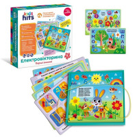 Електровікторина дитяча "Абетка та перші знання" KH55/001 у комплекті 6 карток 12 завдань (KH55/001)