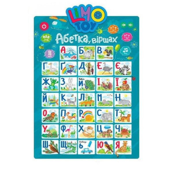 Плакат навчальний "Абетка" SK 0021 Укр