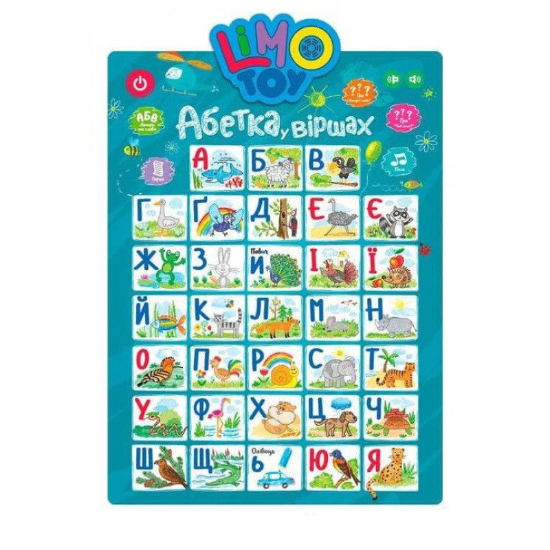 Плакат навчальний "Абетка" SK 0021 Укр