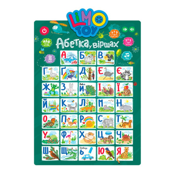 Плакат навчальний "Абетка" SK 0021 Укр