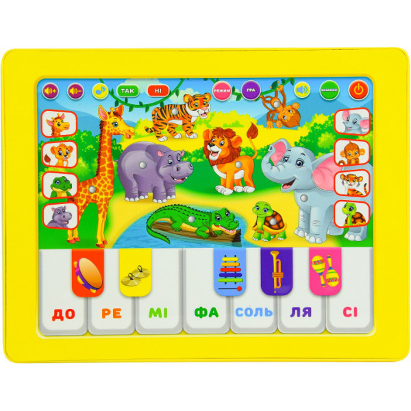 Детский интерактивный планшет "Зоопарк" PL-719-13 на укр. языке