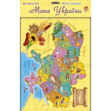 Дитячий навчальний плакат "Карта України" 1175ATS від 3х років