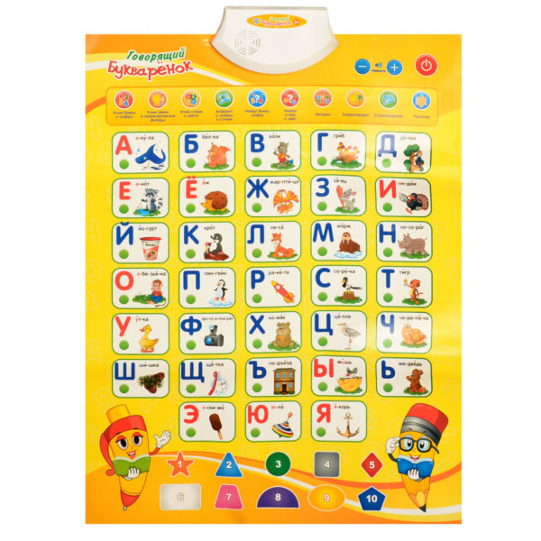 Развивающий плакат Букваренок 7002  на рус. языке