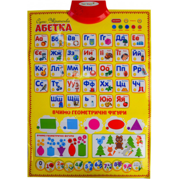 Дитячий інтерактивний плакат "Абетка" PL-719-28 укр. мовою