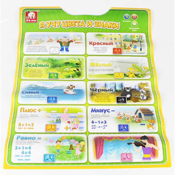 Розвиваючий плакат 4в1 SR6000 зі світлом і звуком