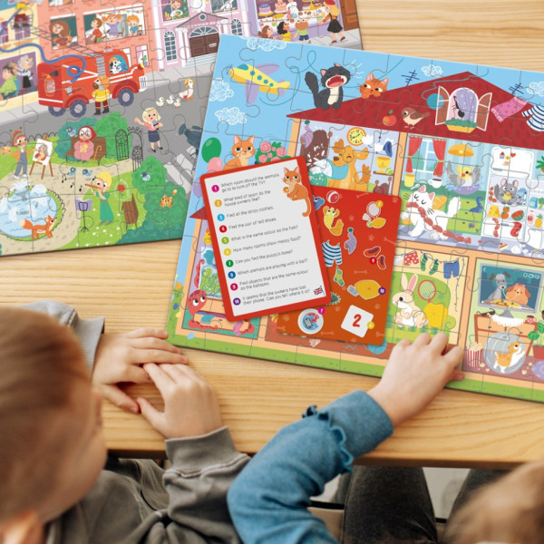 Детский виммельпазл "Городок профессий" 300662, 60 элементов(300662)