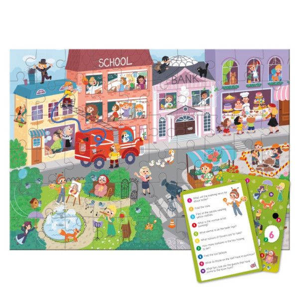 Детский виммельпазл "Городок профессий" 300662, 60 элементов(300662)