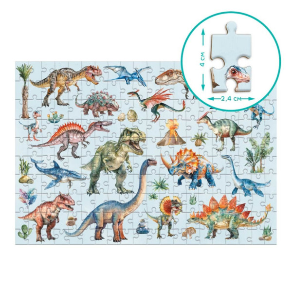 Дитячий пазл Монтессорі "Динозаври" 200631, 200 елементів (300631)