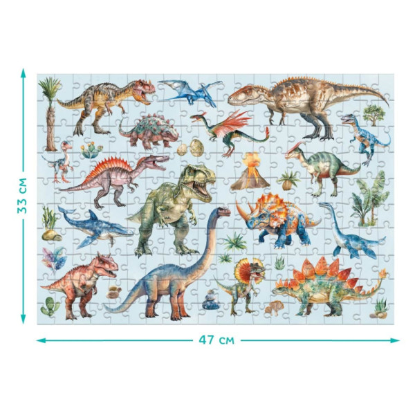 Дитячий пазл Монтессорі "Динозаври" 200631, 200 елементів (300631)