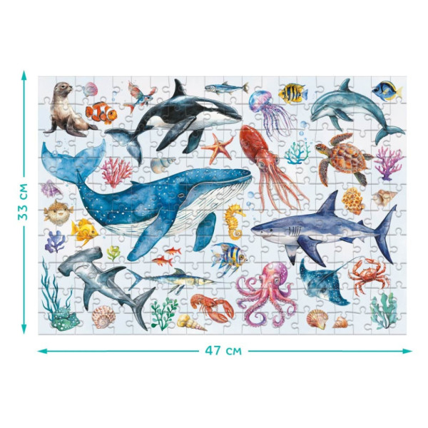 Дитячий пазл Монтессорі "Океанічні тварини" 300630, 200 елементів (300630)