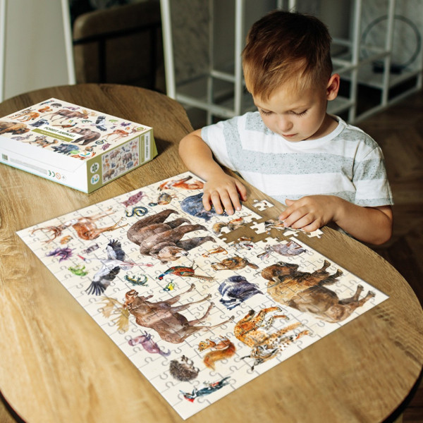 Дитячий пазл Монтессорі "Лісові тварини" 300629, 200 елементів (300629)