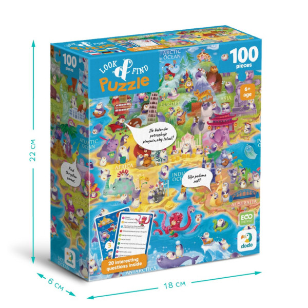 Дитячий пазл Шукай та знаходь "Світ пінгвінів" 300670, 100 елементів (300670)