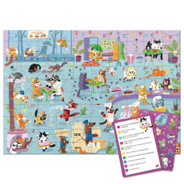 Дитячий пазл Шукай та знаходь "Котяче кафе" 300667, 100 елементів (300667)