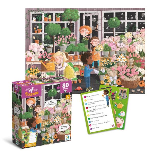 Дитячий пазл Шукай та знаходь "Квітуча весна" 300664, 80 елементів (300664)