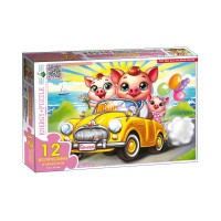 Детская игра-пазл "Свинки" Энергия Плюс 188403, 12 элементов(188403)